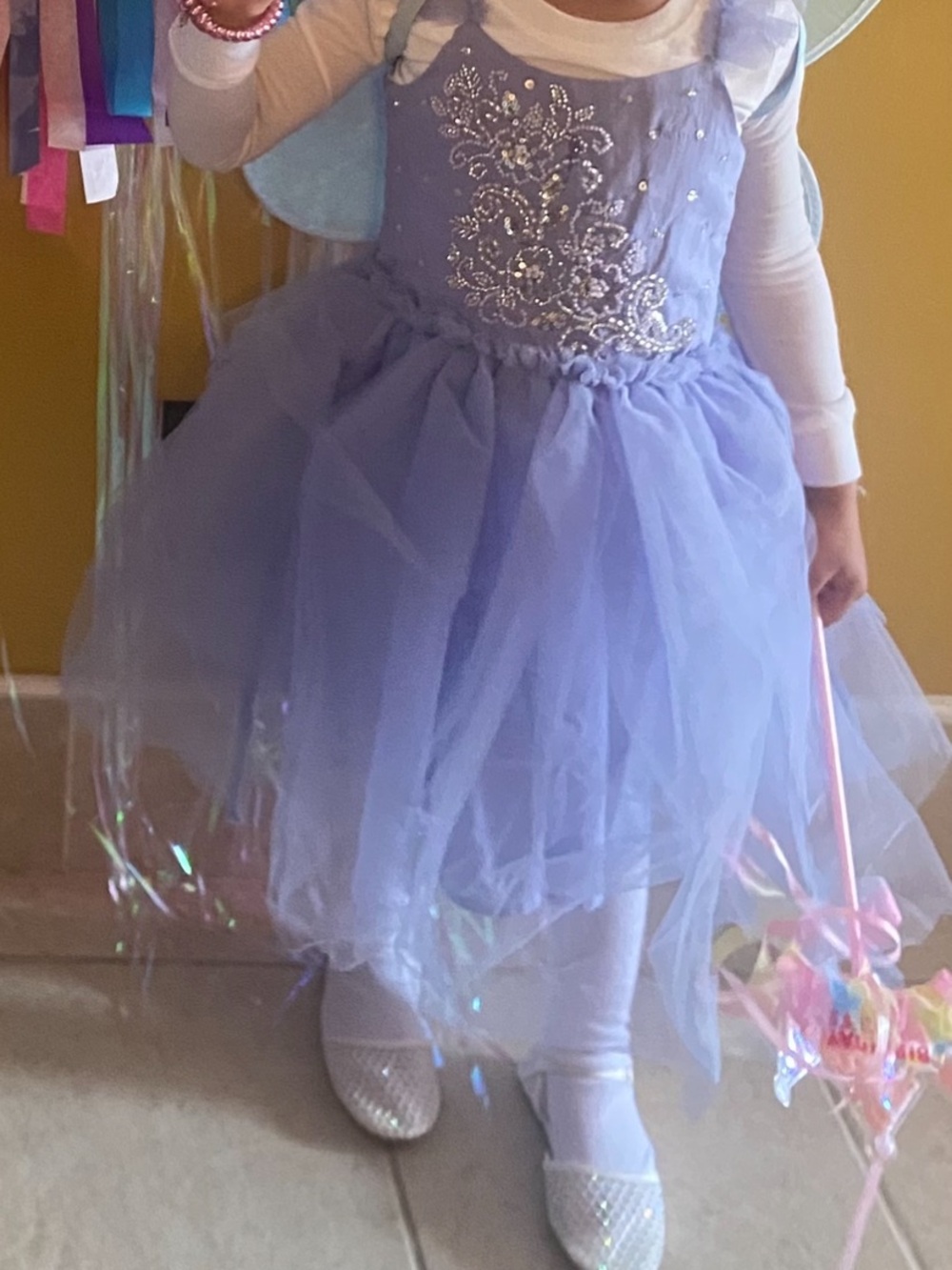 Cotton On Lilac Tulle Fairy Dress with Silver Sparkle